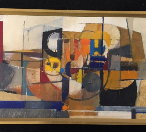 kubistisk opstilling 1974 str:33x 55 cm - solgt/sold/verkauft