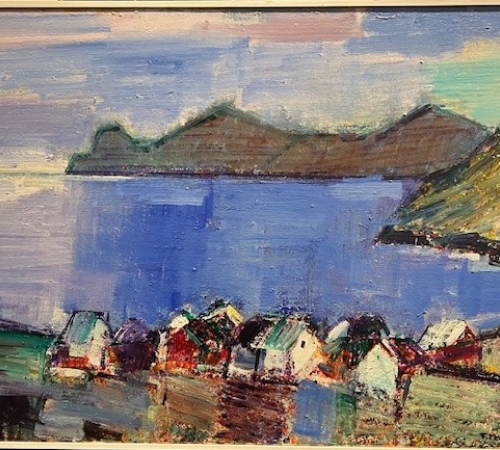 Finleif Mortense - "Elduvik" -str:60x90 cm - pris:10.000kr.