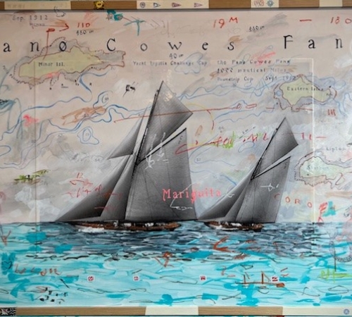 Jacob Herskind - Yacht regatta, Fanø Cowes Fanø - str:115x165 cm - pris:25.000 kr