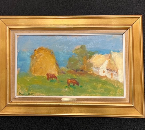 Mogens Hertz - landskab fra Bornholm - str: 28x45 cm