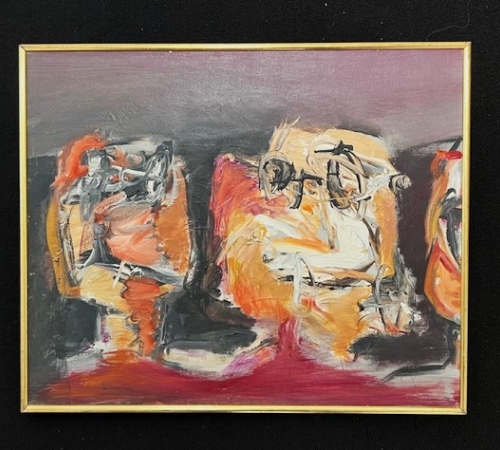 Preben Wölck, "Konfrontation 1971" - str:60x73 cm - pris:9.500 kr