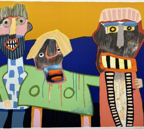 Leif Sylvester "gode kammerater" -  litografi i 195 eksemplarer - str:56x68 cm + ramme - kommer snart!