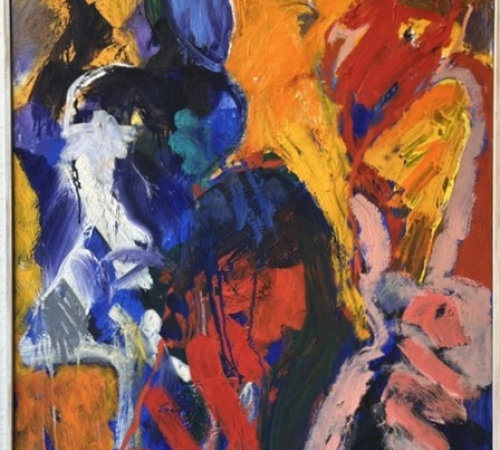 Hans Tyrrestrup - 100x70 cm - figurkomposition ca.1992
