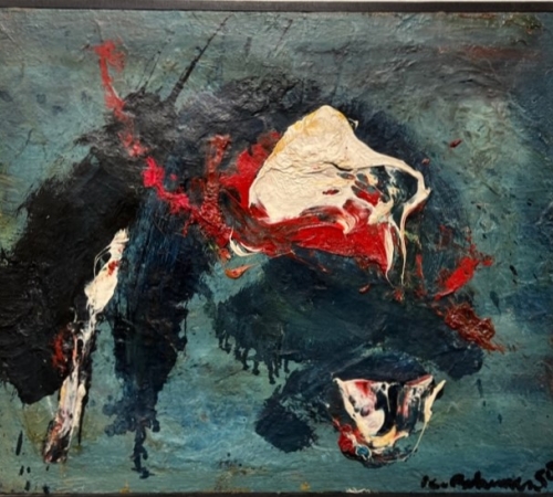 Kees Van Boheme, Composition - size 44x52 cm - signed and dated 58? - solgt/sold/verkauft